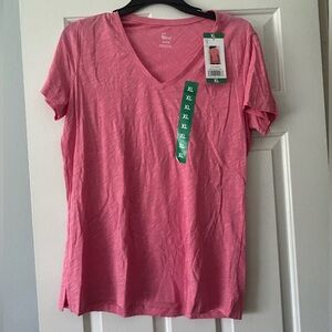 Faded Glory Pink Relaxed Short Sleeve Tee